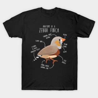 Zebra Finch Anatomy T-Shirt